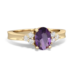 Amethyst Simply Elegant 14K Yellow Gold ring R2113