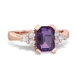 Amethyst Timeless Classic 14K Rose Gold ring R2591