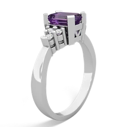 Amethyst Timeless Classic 14K White Gold ring R2591