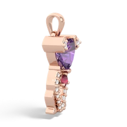 Amethyst Puppy Love 14K Rose Gold pendant P5800