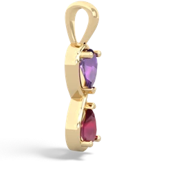 Amethyst Infinity 14K Yellow Gold pendant P5050