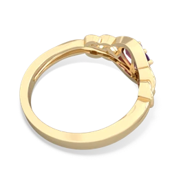 Amethyst Celtic Love Knot 14K Yellow Gold ring R5420