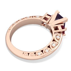 Amethyst Eternal Embrace Engagement 14K Rose Gold ring C2001