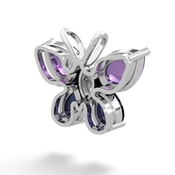 Amethyst Butterfly 14K White Gold pendant P2215