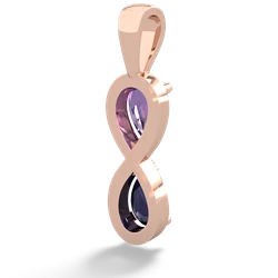 Amethyst Infinity 14K Rose Gold pendant P5050