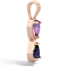 Amethyst Infinity 14K Rose Gold pendant P5050