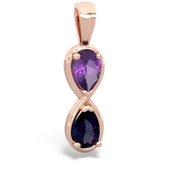 Amethyst Infinity 14K Rose Gold pendant P5050