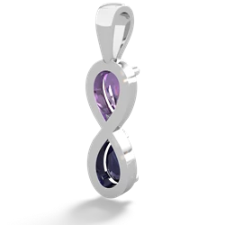 Amethyst Infinity 14K White Gold pendant P5050