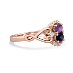 Amethyst Love Nest 14K Rose Gold ring R5860