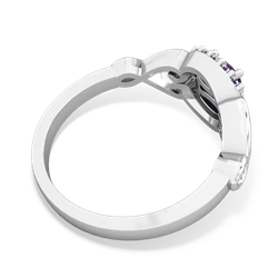 Amethyst Love Nest 14K White Gold ring R5860