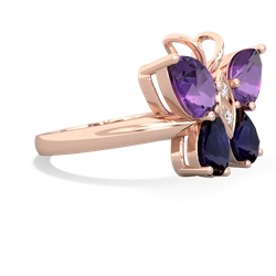 Amethyst Butterfly 14K Rose Gold ring R2215