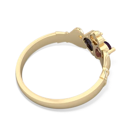 Amethyst 'Our Heart' Claddagh 14K Yellow Gold ring R2388