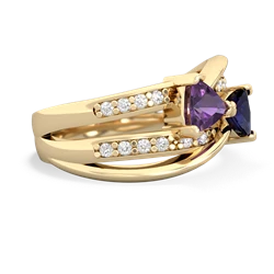 Amethyst Bowtie 14K Yellow Gold ring R2360