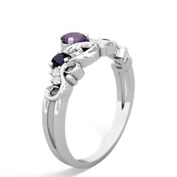 Amethyst Crown Keepsake 14K White Gold ring R5740