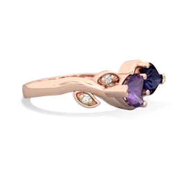 Amethyst Floral Elegance 14K Rose Gold ring R5790