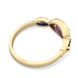 Amethyst Milgrain Marquise 14K Yellow Gold ring R5700