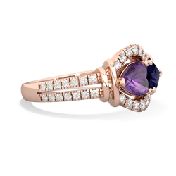 Amethyst Art-Deco Keepsake 14K Rose Gold ring R5630