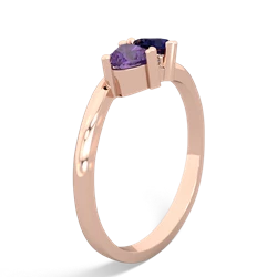 Amethyst Sweethearts 14K Rose Gold ring R5260