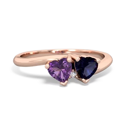 Amethyst Sweethearts 14K Rose Gold ring R5260