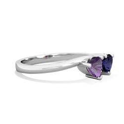 Amethyst Sweethearts 14K White Gold ring R5260