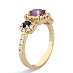 Amethyst Regal Halo 14K Yellow Gold ring R5350