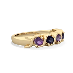 Amethyst Anniversary Band 14K Yellow Gold ring R2089