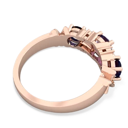 Amethyst Hugs And Kisses 14K Rose Gold ring R5016