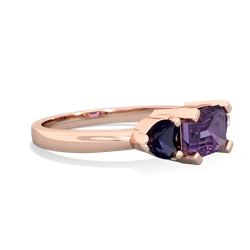 Amethyst Three Stone 14K Rose Gold ring R5235