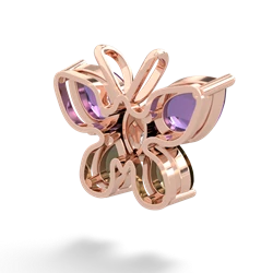 Amethyst Butterfly 14K Rose Gold pendant P2215