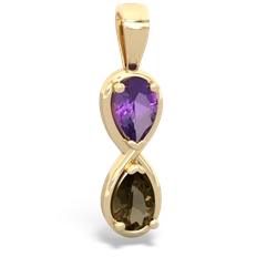 Amethyst Infinity 14K Yellow Gold pendant P5050