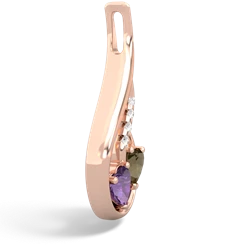 Amethyst Keepsake Curves 14K Rose Gold pendant P5450