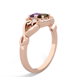 Amethyst Love Nest 14K Rose Gold ring R5860