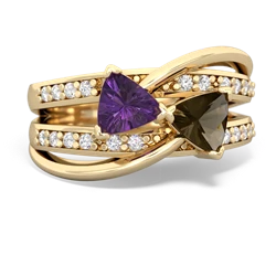 Amethyst Bowtie 14K Yellow Gold ring R2360