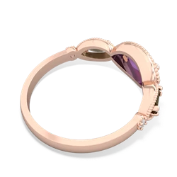 Amethyst Milgrain Marquise 14K Rose Gold ring R5700