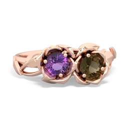 Amethyst Rose Garden 14K Rose Gold ring R5510