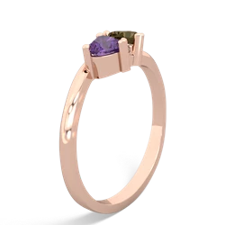 Amethyst Sweethearts 14K Rose Gold ring R5260