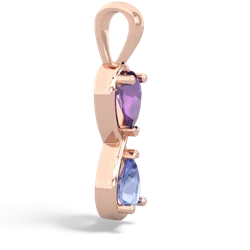 Amethyst Infinity 14K Rose Gold pendant P5050