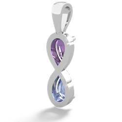 Amethyst Infinity 14K White Gold pendant P5050