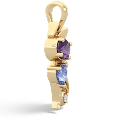 Amethyst Kitten 14K Yellow Gold pendant P5780