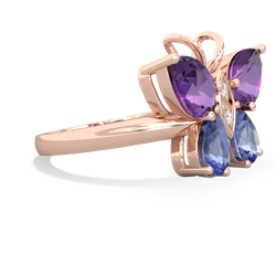 Amethyst Butterfly 14K Rose Gold ring R2215