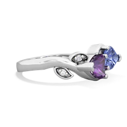 Amethyst Floral Elegance 14K White Gold ring R5790