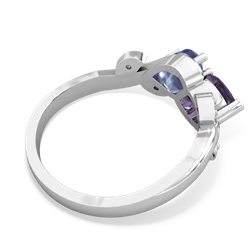 Amethyst Floral Elegance 14K White Gold ring R5790