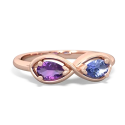 Amethyst Infinity 14K Rose Gold ring R5050