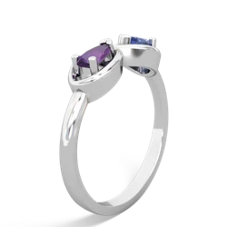 Amethyst Infinity 14K White Gold ring R5050