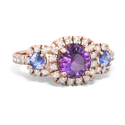 Amethyst Regal Halo 14K Rose Gold ring R5350