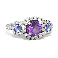 Amethyst Regal Halo 14K White Gold ring R5350