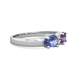 Amethyst Pear Bowtie 14K White Gold ring R0865