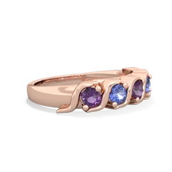 Amethyst Anniversary Band 14K Rose Gold ring R2089