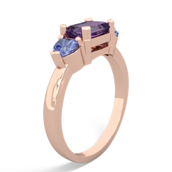 Amethyst Three Stone 14K Rose Gold ring R5235