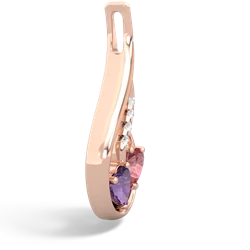 Amethyst Keepsake Curves 14K Rose Gold pendant P5450